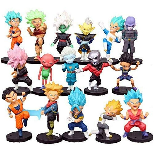 Dragon Ball Z Collectible Model 16 Piece Action Figure Set Cake Topper Party Favor Supplies Walmart Com Walmart Com