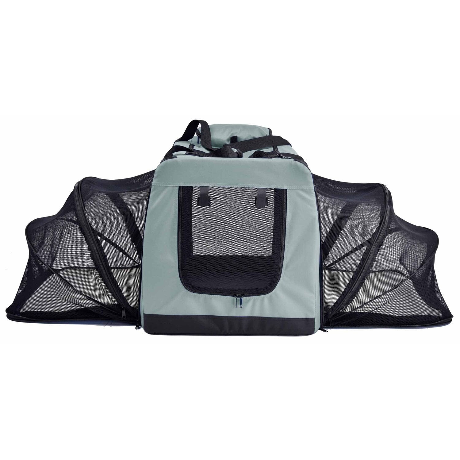 Pet Life ® 'Hounda Accordion' Metal Framed Soft-Folding Collapsible Dual-Sided Expandable Pet Dog Crate