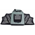 thumbnail image 2 of Pet Life Hounda Accordion Metal Framed Soft-Folding Collapsible Dual-Sided Expandable Pet Dog Crate, Dark Grey - Large, 2 of 9