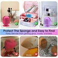 thumbnail image 3 of Makeup Sponge Holder,Silicone Sponge Carrying Container,Suction Beauty Makeup Blender Case for Travel,Make-up Sponge Protective Storage Box Breathable, 3 of 5
