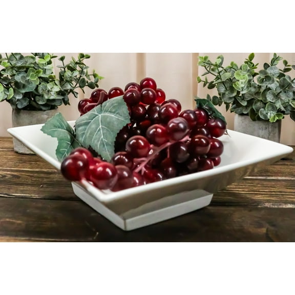 Ebros Pack Of 2 Kitchen And Dining Modern Design Porcelain Square Bowls 8.5"Dia