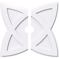 thumbnail image 1 of Ekena Millwork CMP24CM2-03000 24 in. OD x 3 in. ID Square Cosmo Architectural Grade PVC Contemporary Ceiling Medallion - 2 Piece, 1 of 1