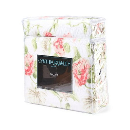 Cynthia Rowley Full Queen Zig Zag Floral Quilt Set Walmart Com