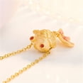 thumbnail image 2 of HIJONES Women's Small Carp Pendant Necklace Personalized Koi Fish Punk Chain Jewelry Gold, 2 of 5