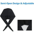 thumbnail image 6 of HNMKIU Unisex Fashion Solid Print Work Hat Casual Scrub Cap With Button for Nursing 3PCS Black,One Size, 6 of 6