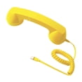 thumbnail image 2 of Teléfono retro vintage con micrófono y altavoz para llamadas móviles. amarillo, 2 of 9