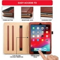 thumbnail image 4 of Claasico iPad 9.7 Case 2018/2017 (5th/6th Generation) iPad Case - Stand Folio Cover Case for Apple i Pad 9.7 inch, Premium PU Leather Business Slim Folding, Tan, 4 of 6