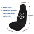 thumbnail image 5 of Easy to Install Car Universal Seat Cover, Black Owl Pattern Four Seasons Universal Front Seat Cover, 2-Piece, 5 of 8