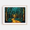thumbnail image 2 of The Luminescent Path - Illustration Abstract Forest Nature Mystical Woodland Unframed Wall Art Print 11 x 14 inches, 2 of 4