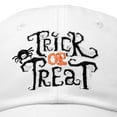 thumbnail image 2 of DALIX Trick or Treat Hat Kids Boys Girls Halloween Baseball Cap in White, 2 of 7