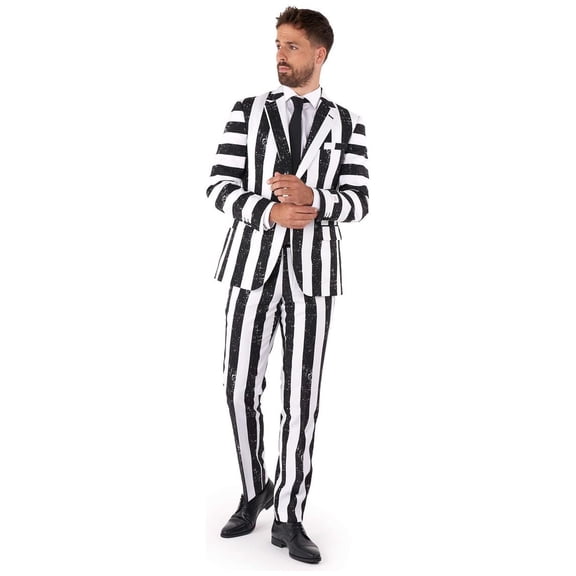 OppoSuits Men's Suits Beetlejuice - US 38 Black
