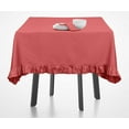 thumbnail image 2 of Vargottam Ruffle Tablecloth Rectangular Tabletop Covers Kitchen Dining Table Cloth Party Decoration Cotton Table Cover,Dark Peach,54 x 120 Inches, 2 of 7