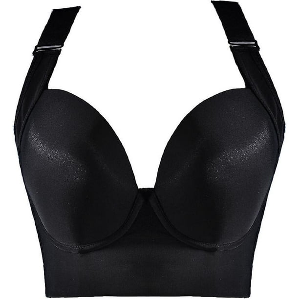 Women's Deep Cup Bra Concealed Fat Bra Body Shaper One Piece Full Back  Cover Push Up Sports Bra 