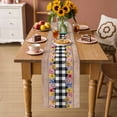 thumbnail image 2 of Colorful Flowers Table Runner 72 Inches, Spring Floral Elegant Pastoral Wooden Bed Runner Dresser Scarves Tabletop for Indoor Outdoor Parties/Ceremony/Banquet, 16" x 72", 2 of 8