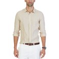 thumbnail image 1 of Nautica Chambray - Camisa con botones para hombre, color beige, talla mediana, 1 of 1