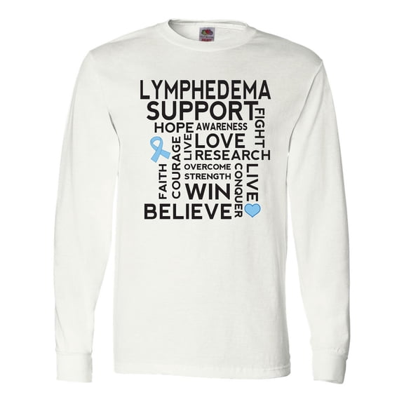 Inktastic Lymphedema Awareness Month Ribbon Long Sleeve T-Shirt