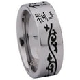 thumbnail image 3 of Chinese Hope Faith Love Tungsten Carbide Ring, 3 of 9