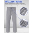 thumbnail image 4 of Xibflo Men's Elastic Waist Hiking Pants Water Resistant Quick-Dry Lightweight Outdoor Sweatpants with Zipper Pockets, 4 of 7