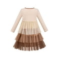 thumbnail image 2 of Girls Dress Tee Shirt Layered Cake Tulle Skirt Ruffle Long Sleeve 4 Years, 2 of 6
