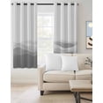 thumbnail image 2 of Grey Ombre Blackout Curtains 90 Inches Long for Bedroom, Summer Minimalist Ocean Waves Thermal Insulated Room Darkening Black Out Window Curtain Panels Grommet Drapes for Living Room, 2 of 8