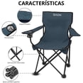 thumbnail image 3 of Sillas Camping Y Playa Plegable Portatil Duralife Para Exteriores 4 Piezas Azul Marino, 3 of 9