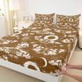 thumbnail image 4 of Homewish Spooky Moths Bed Sheets,Gothic Sugar Skull Full Size Sheets,Brown,Halloween Bed Set,4-Piece,1 Flat Sheet, 1 Fitted Sheet and 2 Pillowcases, 4 of 6