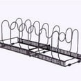 thumbnail image 3 of Expandable Pot And Pan Organizer For Multifunction Use In Kitchen, Heavy Duty Metal Adjustable Dividers Rack With 7 Slots For Dishes Frying Pans Soup Pots Lids Cutting Boards, 3 of 7