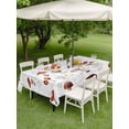 thumbnail image 3 of Outdoor Tablecloth with Umbrella Hole and Zipper, Red Mushroom Rectangle Table Cloth 60x120 Inch Waterproof Tablecloth, Vintage Botanical Autumn Farmhouse Picnic Table Cover for Patio Camping, 3 of 7