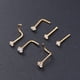 thumbnail image 5 of 6 piercings nasales de acero inoxidable decorados con circonitas (dorados), 5 of 7