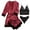 Wine, variant on Hrsba Womens Winter Robes,Pajama Set for Women 4 Piece Heart Print Satin Camisole Dress with Lace and Short Sleeve Home Sleepwear