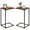 Brown, variant on 2 Pack C-Shaped End Tables, Narrow Sofa Side Table, Small Bedside Coffee Table for Living Room, Bedroom - Wood Grain Top & Metal Frame, Industrial Look, Easy Assembly,Brown