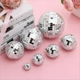 thumbnail image 2 of 5 10 15 20cm Disco Mirror Ball DJ Light Silver Dance Party Stage Lighting Eve, 2 of 5