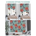 thumbnail image 4 of Teal Red Boho Floral Tie Up Curtains for Windows 45 Inch Length Balloon Curtains Kitchen Adjustable Balloon Window Shade Vintage Southwestern Ethnic Tribe Tie Up Bathroom Curtain Window 34"x45", 4 of 6