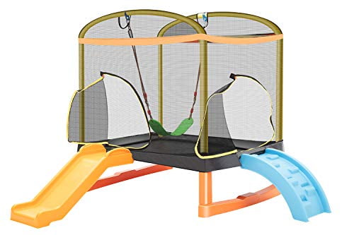 climb and slide hexagon trampoline
