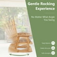 thumbnail image 5 of Costway 4PCS Patio Wooden Rocking Chair Bistro Set High Backrest with Folding Side Table Natural, 5 of 8