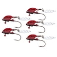 thumbnail image 2 of 10 Uds Red Fish Head Jigs Anzuelos de señuelo y Jigs de pesca Multicolor Cebos duros Underpin Swimbait Hooks, 2 of 8