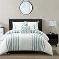 thumbnail image 3 of Serena 4 Piece Cotton Comforter Set Clip Jacquard Striped, 3 of 10