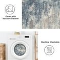 thumbnail image 4 of BERTHMEER 2'x3' Small Blue Area Rugs for Bathroom Bedroom Entryway Kitchen Dorm Entrance Non Slip Washable Gray Modern Abstract Contemporary Rugs, 4 of 5