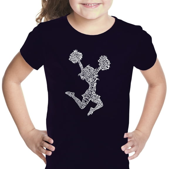 LA Pop Art Girl's Word Art T-shirt - Cheer