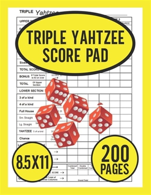 Triple Yahtzee Score Pad Score Pads For Triple Yahtzee Game Paperback Walmart Com Walmart Com