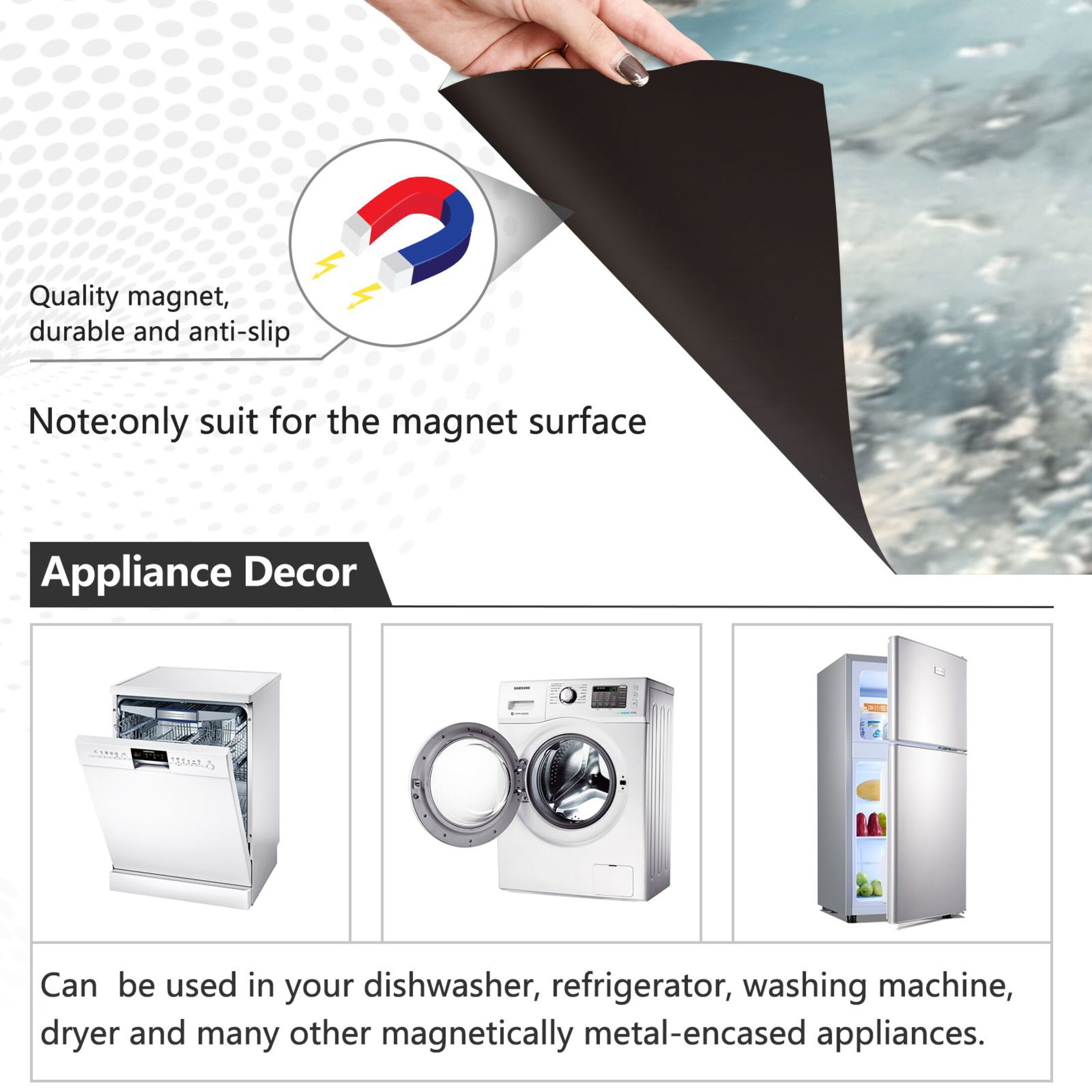 Dishwasher Magnetic Sticker 23x26 Inch Refrigerator Magnetic Sticker Washing Machine Magnetic Sticker Kitchen Panel Magnetic Sticker Home Decor Christmas Snow Man