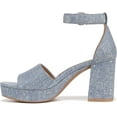 thumbnail image 3 of Naturalizer Womens Pearlyn Platform Sandal Clear Sky Blue Suede 7W, 3 of 5