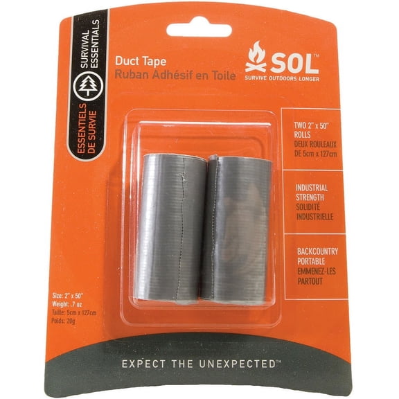 Survive Outdoors Longer Duct Tape, 2" x 50", 2 Count