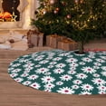thumbnail image 6 of Rateoe Daisies Flowers Print Christmas Tree Skirt 30" for Xmas Holiday New Year Party Circle Tree Mat Ornaments Decoration, 6 of 7