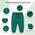 thumbnail image 5 of lcziwo Boys Fleece Athletic Sweatpants Kids Baggy Cinch Bottom Sweat Pants with Pockets Drawstring Joggers Pant, 5 of 11