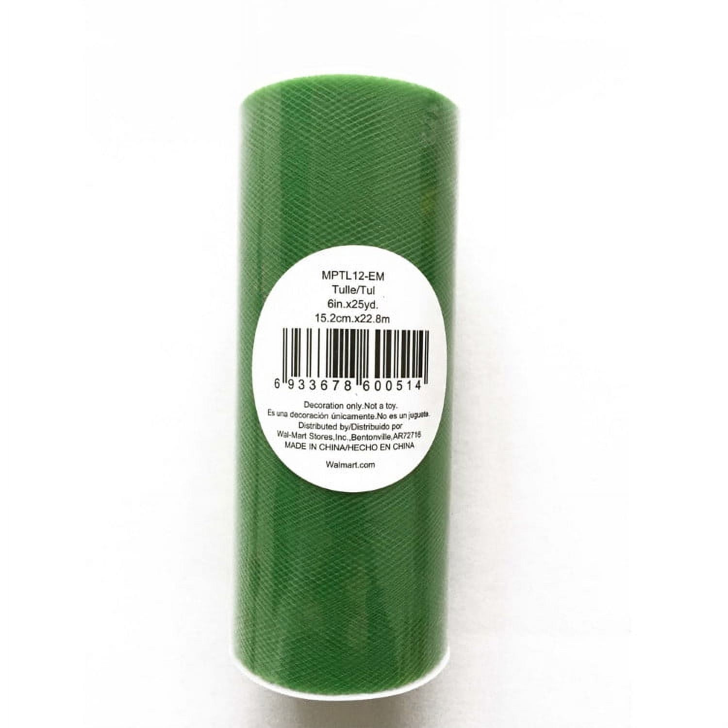 V.I.P. 6" Tulle Sewing & Craft Fabric By the Yard, Green