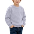 thumbnail image 2 of Bixock Toddler Boys Sweatshirts Long Sleeve Tops Fleece Crew Neck Pullover Top Solid Color Casual Tops Soft Warm Breathable Daily Wear Boys Clothings, 2 of 7