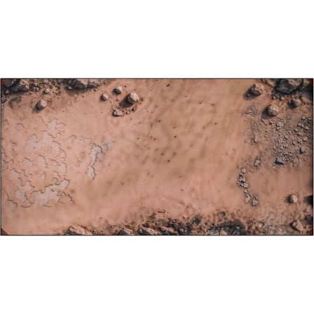 Foldable Battle Mat for Tabletop RPG 36x72 in, Sandy