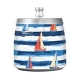 thumbnail image 7 of Yayeee Ashtray with Lid for Cigarette Smokeless Stainless Steel Home Ash Holder, Blue Sailboats, 7 of 7