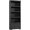 Black embossed, black handle, variant on 5-Tier Tall Farmhouse Bookcase with 2 Doors, Adjustable Shelves, Open Display Storage Rack, Anti-Slip, for Home Office, Library, Study, Living Room - Black Embossed, Black Handle